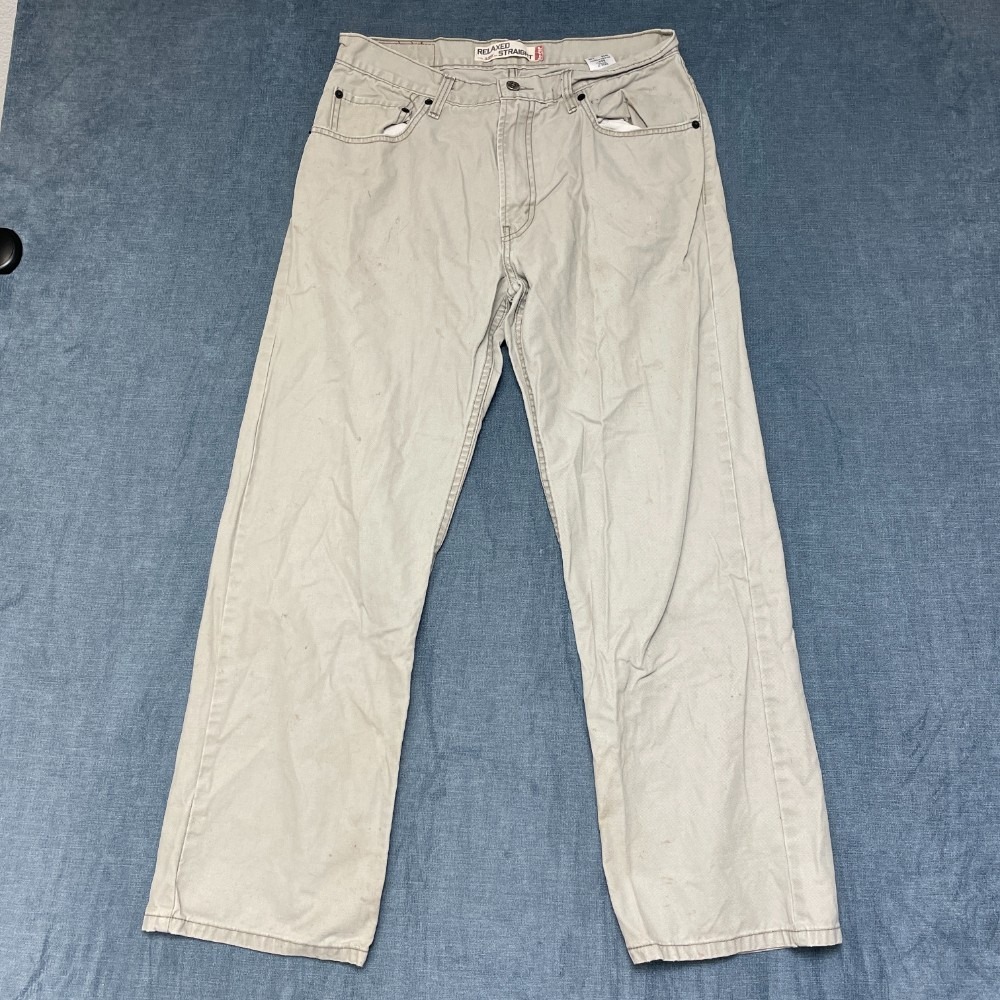 Levi's 559 Relaxed Fit Straight Leg Jeans Mens 33x30 Gray Denim Cotton Zip Fly
